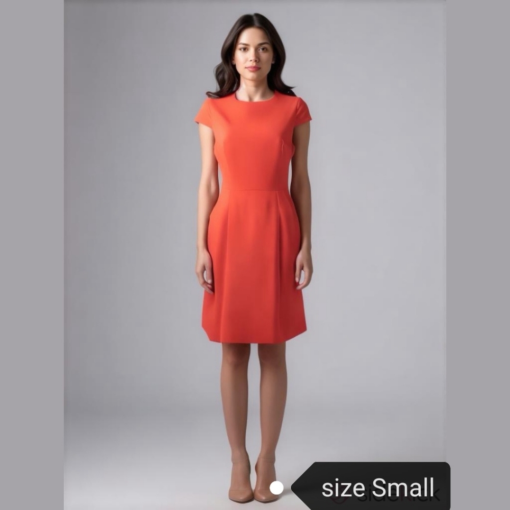 Marc New York peach coral  fully lined dress cap sleeve Size s